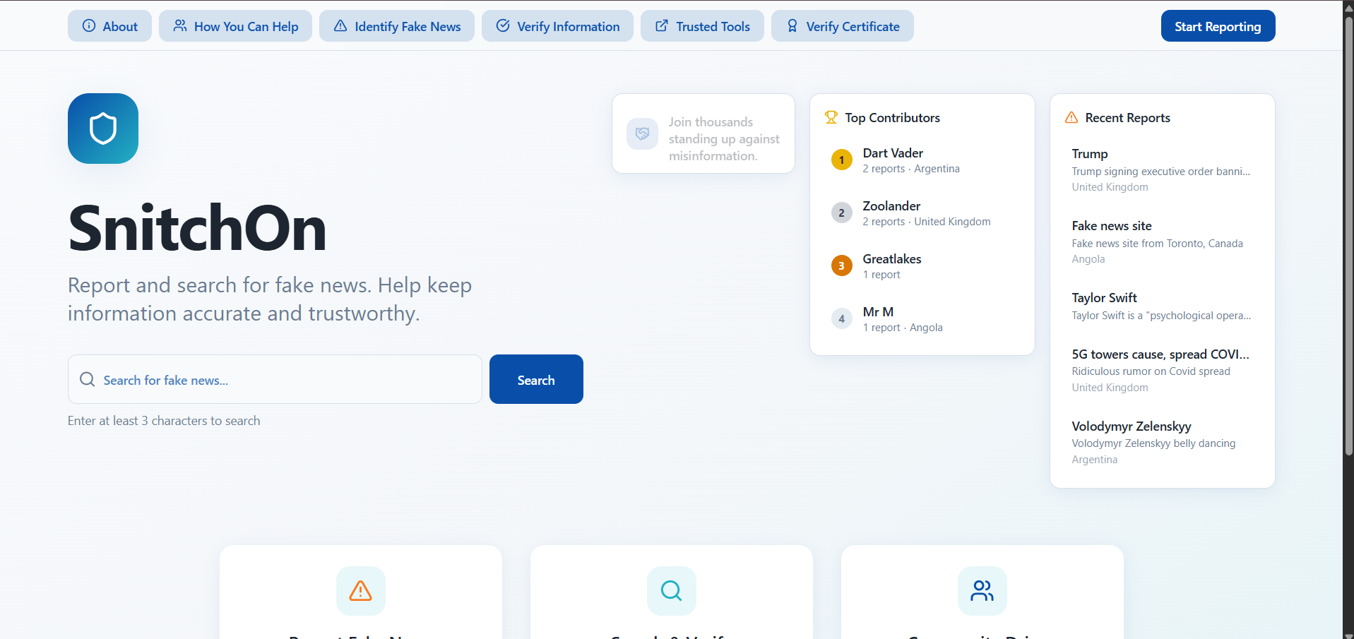 SnitchOn preview